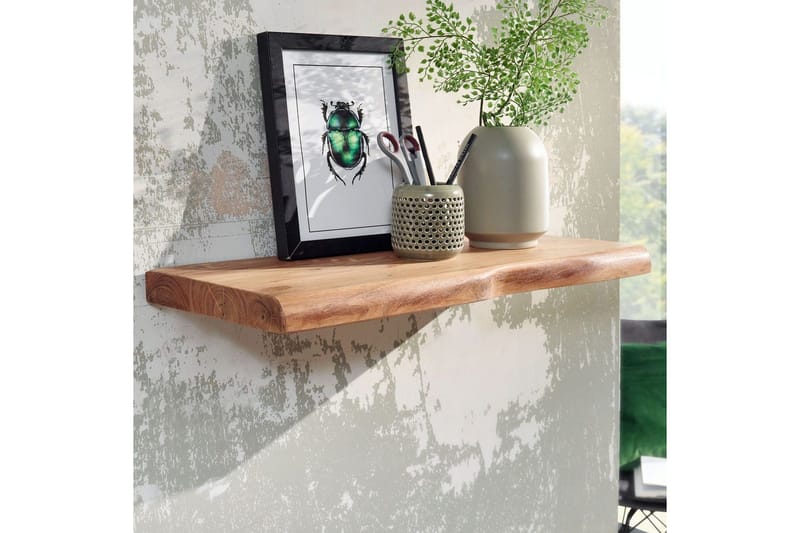 Vegghylle Wohnling trekant, heltre, flytende hylle, landlig stil 60 cm - 60 cm - Oppbevaring - Hyller - Vegghylle