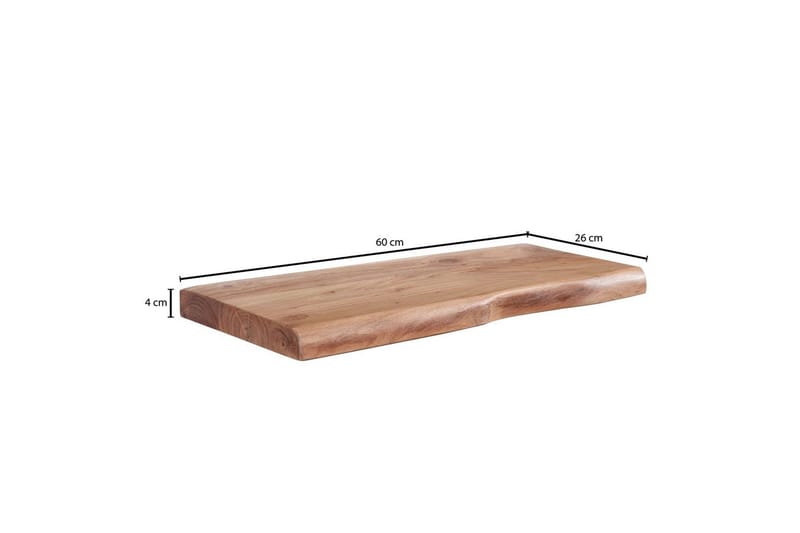 Vegghylle Wohnling trekant, heltre, flytende hylle, landlig stil 60 cm - 60 cm - Møbler - Mediamøbel & tv møbel - TV-hylle