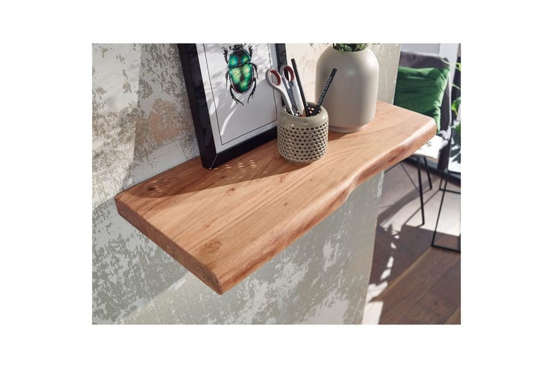 Vegghylle Wohnling trekant, heltre, flytende hylle, landlig stil 60 cm - 60 cm - Oppbevaring - Hyller - Vegghylle