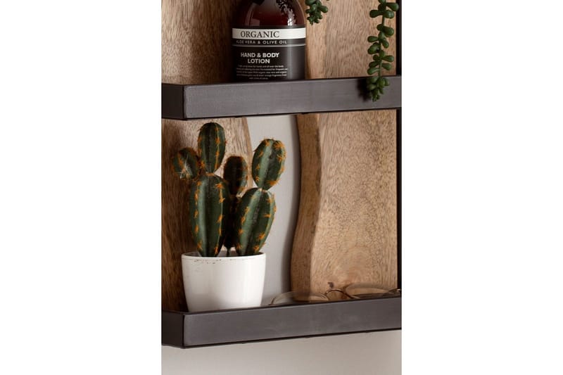 Vegghylle Wohnling Trekanter i massiv treramme med 4 hyller Industriell - Oppbevaring - Hyller - Vegghylle