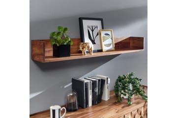 Vegghylle Wohnling Vegghengt i heltre 120 cm landstil - Oppbevaring - Hyller - Vegghylle