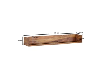 Vegghylle Wohnling Vegghengt i heltre 120 cm landstil - Oppbevaring - Hyller - Vegghylle