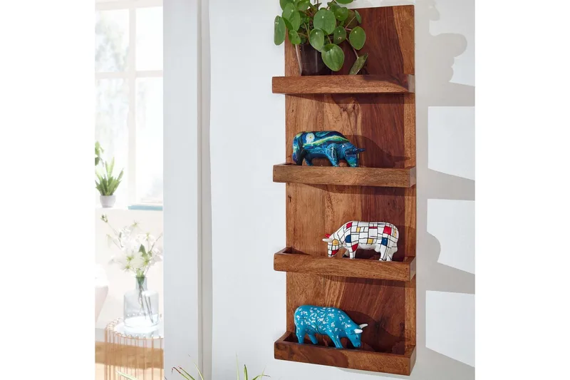 Vegghylle Wohnling Vegghengt i heltre 30X80 cm landstil - Oppbevaring - Hyller - Vegghylle