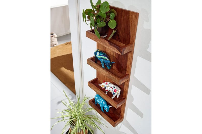 Vegghylle Wohnling Vegghengt i heltre 30X80 cm landstil - Oppbevaring - Hyller - Vegghylle