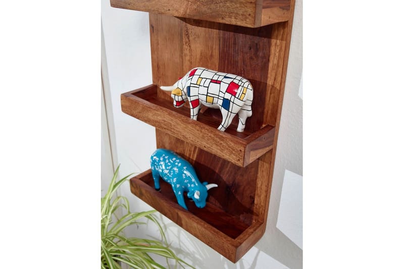 Vegghylle Wohnling Vegghengt i heltre 30X80 cm landstil - Oppbevaring - Hyller - Vegghylle