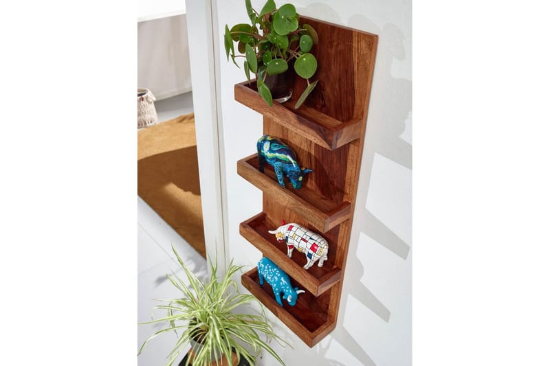Vegghylle Wohnling Vegghengt i heltre 30X80 cm landstil - Møbler - Mediamøbel & tv møbel - TV-hylle