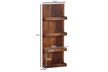 Vegghylle Wohnling Vegghengt i heltre 30X80 cm landstil - Oppbevaring - Hyller - Vegghylle