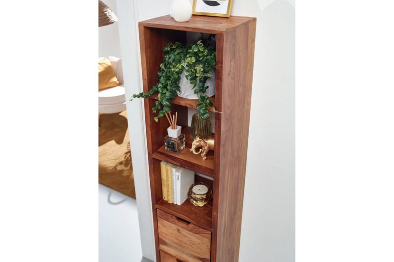 Vegghylle Wohnling Vegghengt i heltre med 2 skuffer 150 cm lagring landstil - Oppbevaring - Hyller - Vegghylle