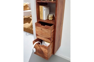 Vegghylle Wohnling Vegghengt i heltre med 2 skuffer 150 cm lagring landstil - Oppbevaring - Hyller - Vegghylle