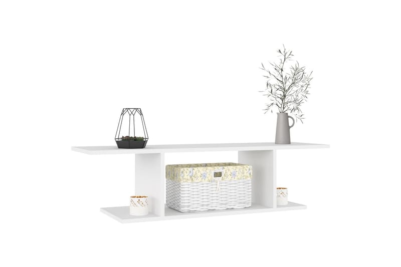 Veggmontert TV-benk hvit 103x30x26,5 cm - Hvit - Møbler - Mediamøbel & tv møbel - TV-skap