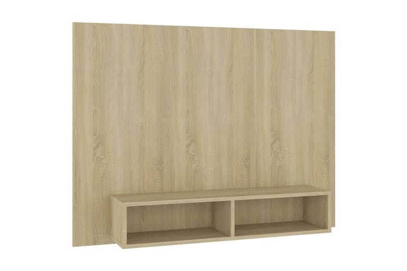 Veggmontert TV-benk sonoma eik 120x23,5x90 cm sponplate - Brun - Møbler - Mediamøbel & tv møbel - TV-skap
