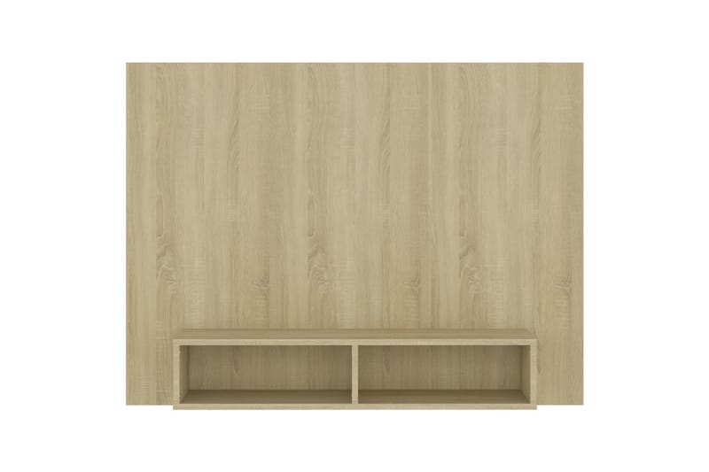 Veggmontert TV-benk sonoma eik 120x23,5x90 cm sponplate - Brun - Møbler - Mediamøbel & tv møbel - TV-skap