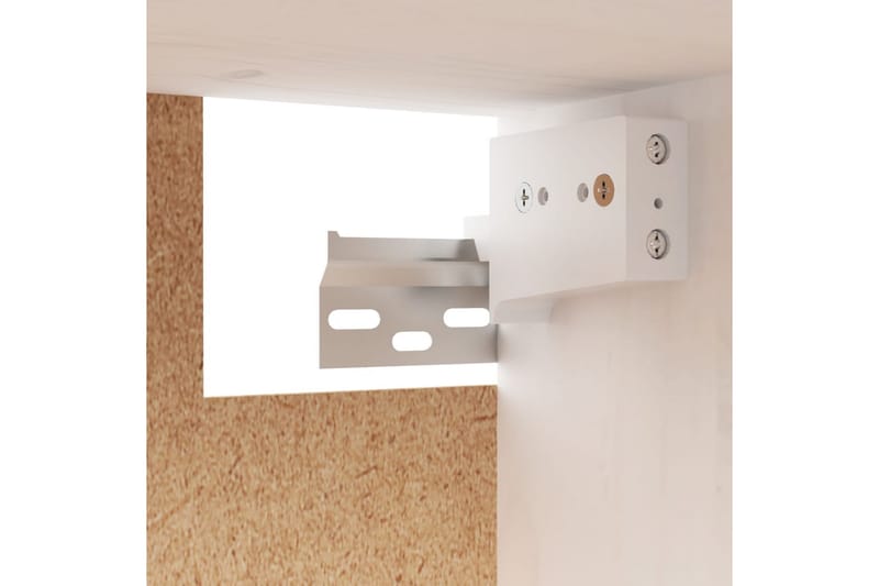 Veggskap 2 stk hvit 80x30x35 cm heltre furu - Hvit - Møbler - Mediamøbel & tv møbel - TV-benk & mediabenk