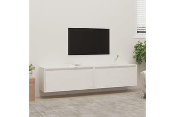 Veggskap 2 stk hvit 80x30x35 cm heltre furu - Hvit - Møbler - Mediamøbel & tv møbel - TV-benk & mediabenk