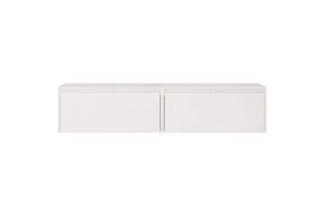 Veggskap 2 stk hvit 80x30x35 cm heltre furu - Hvit - Møbler - Mediamøbel & tv møbel - TV-benk & mediabenk