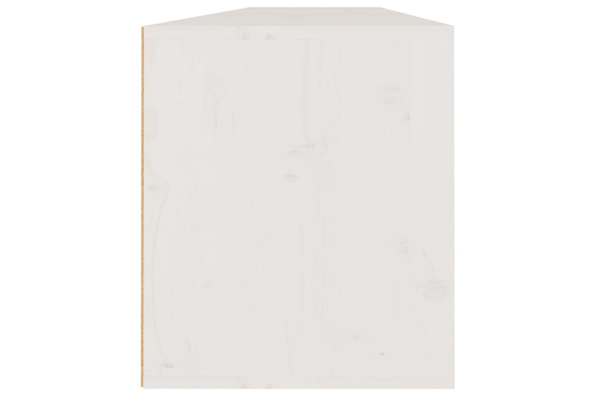 Veggskap 2 stk hvit 80x30x35 cm heltre furu - Hvit - Møbler - Mediamøbel & tv møbel - TV-benk & mediabenk