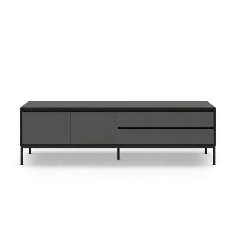 Velar TV-benk 180x55x40 cm - Anthracite/Wood Black/Black - Møbler - Mediamøbel & tv møbel - TV-benk & mediabenk