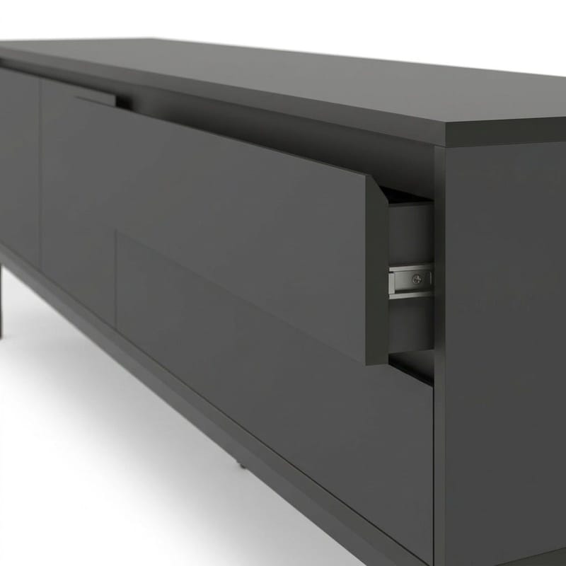 Velar TV-benk 180x55x40 cm - Anthracite/Wood Black/Black - Møbler - Mediamøbel & tv møbel - TV-benk & mediabenk