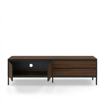 Velar TV-benk 180x55x40 cm - Milano Walnut, Wood Black, Black - Møbler - Mediamøbel & tv møbel - TV-benk & mediabenk