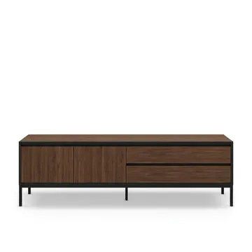 Velar TV-benk 180x55x40 cm - Milano Walnut, Wood Black, Black - Møbler - Mediamøbel & tv møbel - TV-benk & mediabenk