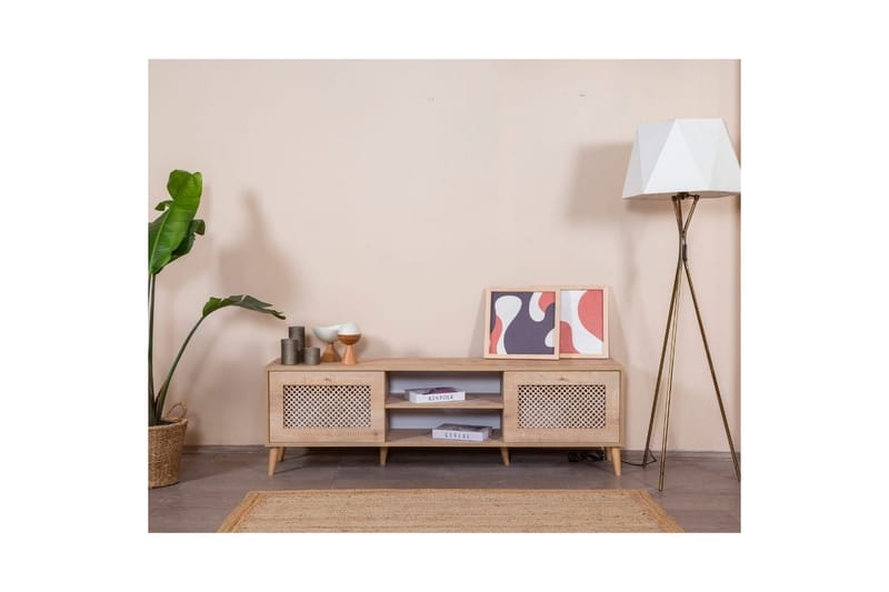 Velin TV-benk 55 cm - Mellomfarget tre - Møbler - Mediamøbel & tv møbel - TV-benk & mediabenk