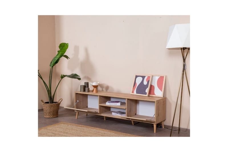 Velin TV-benk 55 cm - Mellomfarget tre - Møbler - Mediamøbel & tv møbel - TV-benk & mediabenk