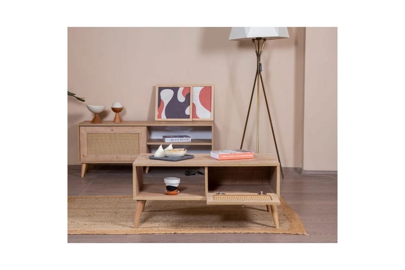 Velin TV-benk 55 cm - Mellomfarget tre - Møbler - Mediamøbel & tv møbel - TV-benk & mediabenk