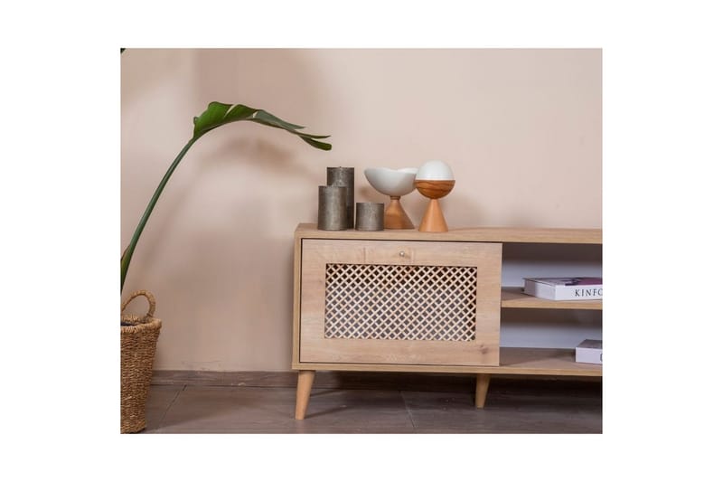 Velin TV-benk 55 cm - Mellomfarget tre - Møbler - Mediamøbel & tv møbel - TV-benk & mediabenk