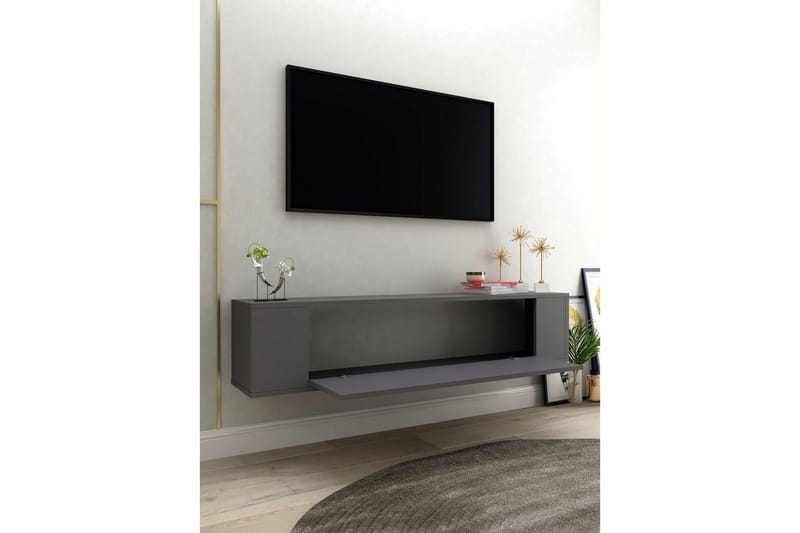 Veyra TV-benk 120x26 cm - Antrasitt - Møbler - Mediamøbel & tv møbel - Mediestativ & veggfeste