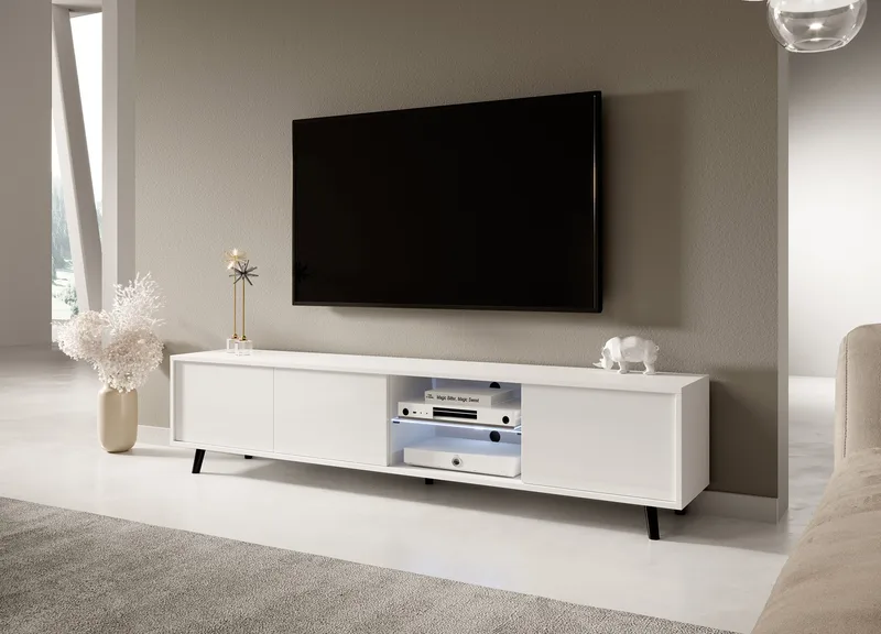 Vipan TV-benk 175 cm - Hvit - Møbler - Mediamøbel & tv møbel - TV-benk & mediabenk