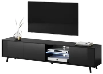 Vipan TV-benk 175 cm - Svart - Møbler - Mediamøbel & tv møbel - TV-benk & mediabenk
