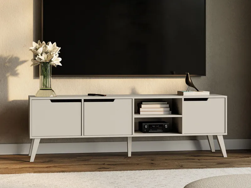 Virello TV-benk 180 cm - beige - Møbler - Mediamøbel & tv møbel - TV-benk & mediabenk