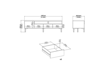 Virender TV-benk 48,2 cm - Møbler - Mediamøbel & tv møbel - TV-benk & mediabenk