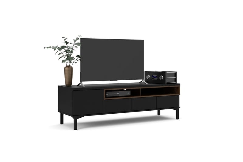 Virender TV-stativ 48 cm - Svart/Natur - Møbler - Mediamøbel & tv møbel - Mediestativ & veggfeste