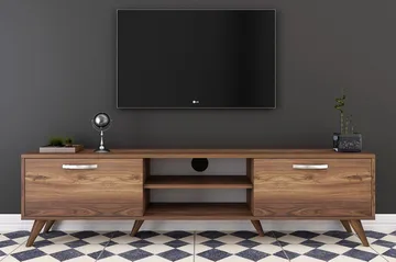 Virkesbo TV-benk med Oppbevaring 180 cm - Valnøtt / Brun / Rustikk - Møbler - Mediamøbel & tv møbel - TV-benk & mediabenk