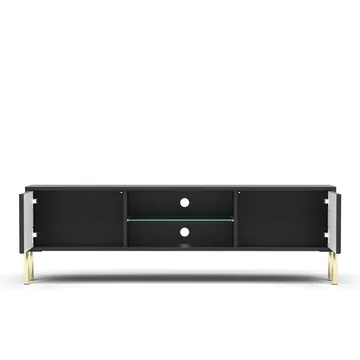 Virmani TV-benk 135 cm - Svart - Møbler - Mediamøbel & tv møbel - TV-benk & mediabenk
