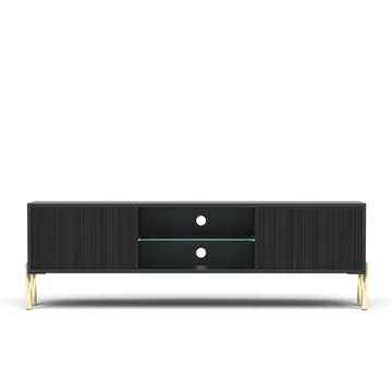 Virmani TV-benk 135 cm - Svart - Møbler - Mediamøbel & tv møbel - TV-benk & mediabenk