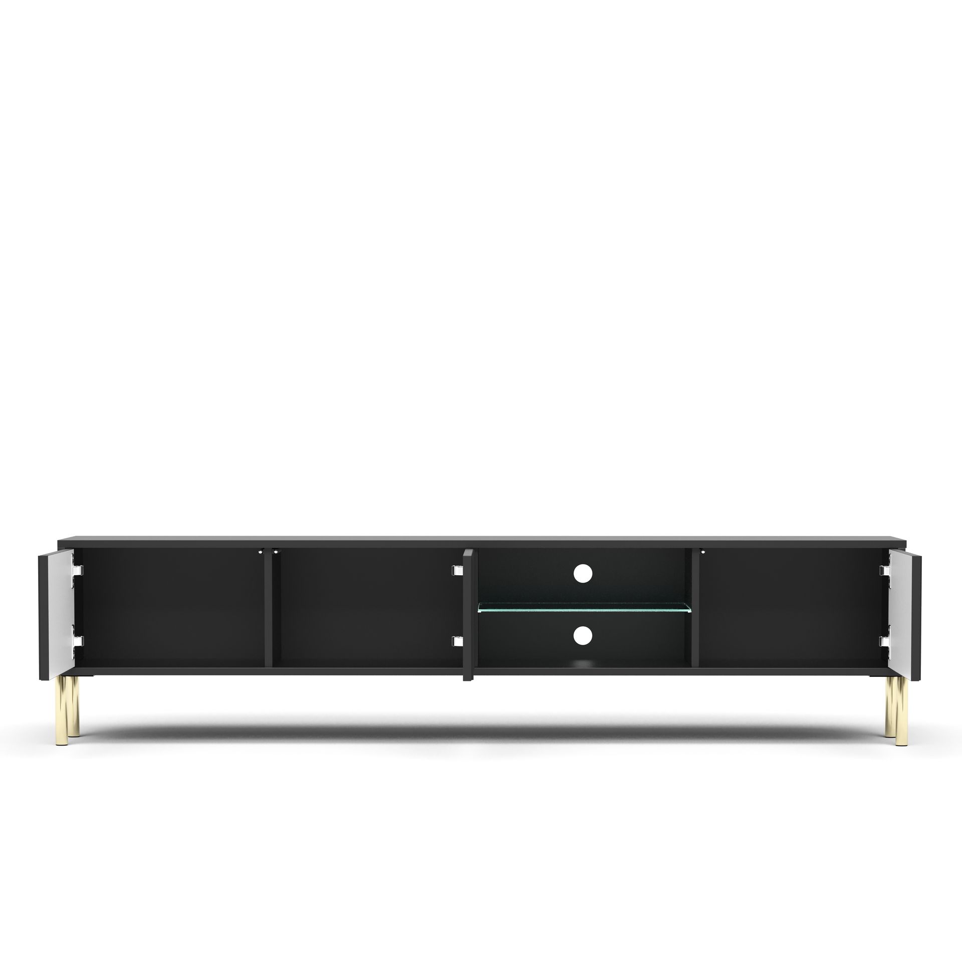 Virmani TV-benk 175 cm - Svart - Møbler - Mediamøbel & tv møbel - TV-benk & mediabenk
