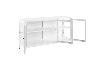 Vitrine Newport Hvit - Hvit - Oppbevaring - Skap - Vitrineskap