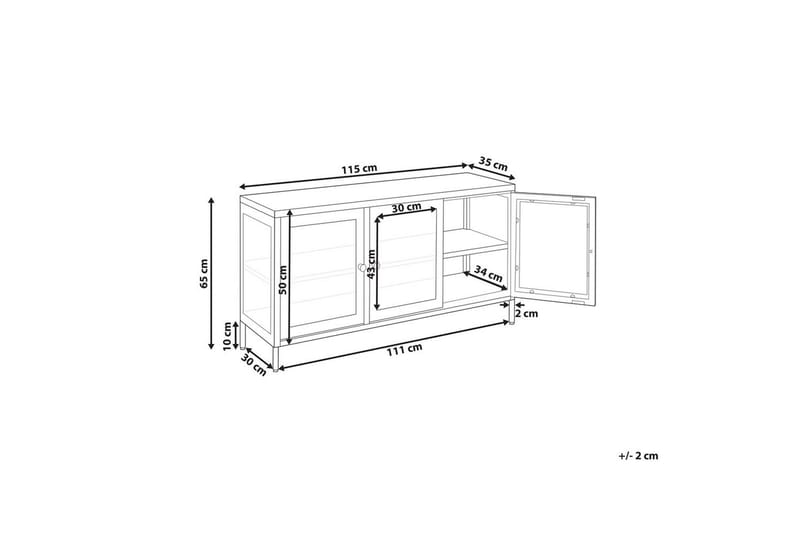 Vitrine Newport Hvit - Hvit - Møbler - Mediamøbel & tv møbel - TV-skap