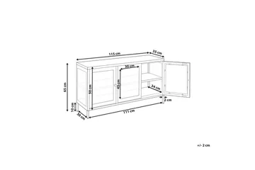 Vitrine Newport Svart - Svart - Oppbevaring - Skap - Vitrineskap