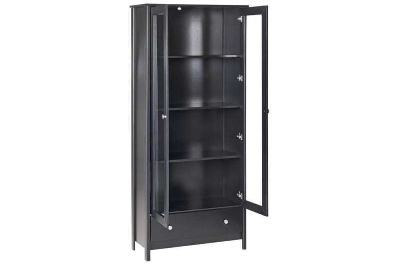 Vitrine Nornalup Svart - Svart - Oppbevaring - Skap - Vitrineskap