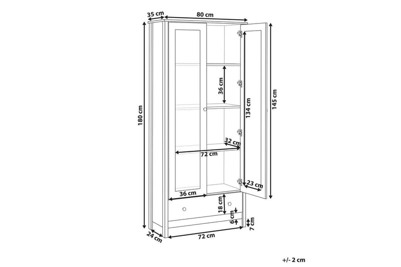 Vitrine Nornalup Svart - Svart - Møbler - Mediamøbel & tv møbel - TV-skap