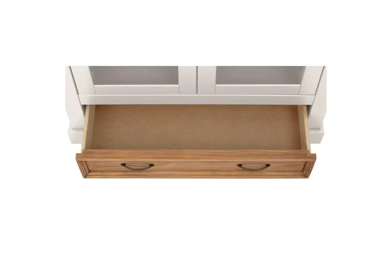 Vitrine Selma Hvit/Beis/Voks - Hvit/Beis/Voks - Møbler - Mediamøbel & tv møbel - TV-skap