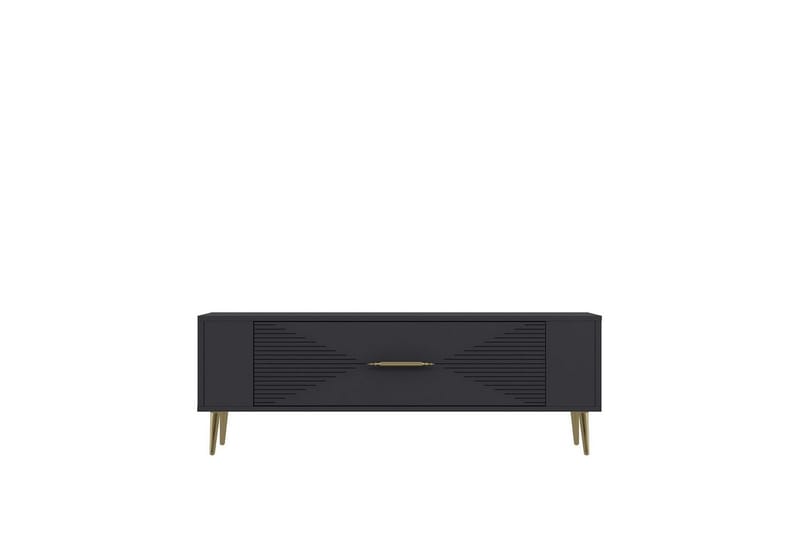 Vornis TV-benk 120 cm - Antrasitt/Gull - Møbler - Mediamøbel & tv møbel - TV-benk & mediabenk