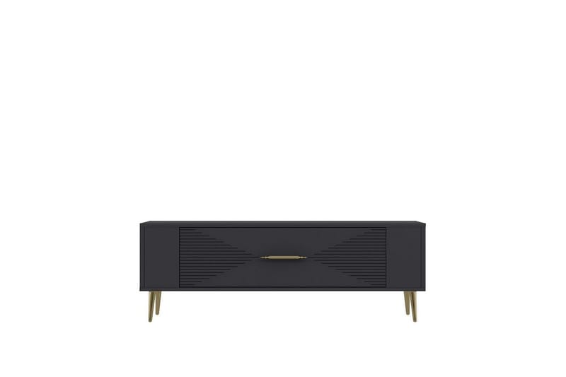 Vornis TV-benk 120 cm - Antrasitt/Gull - Møbler - Mediamøbel & tv møbel - TV-benk & mediabenk