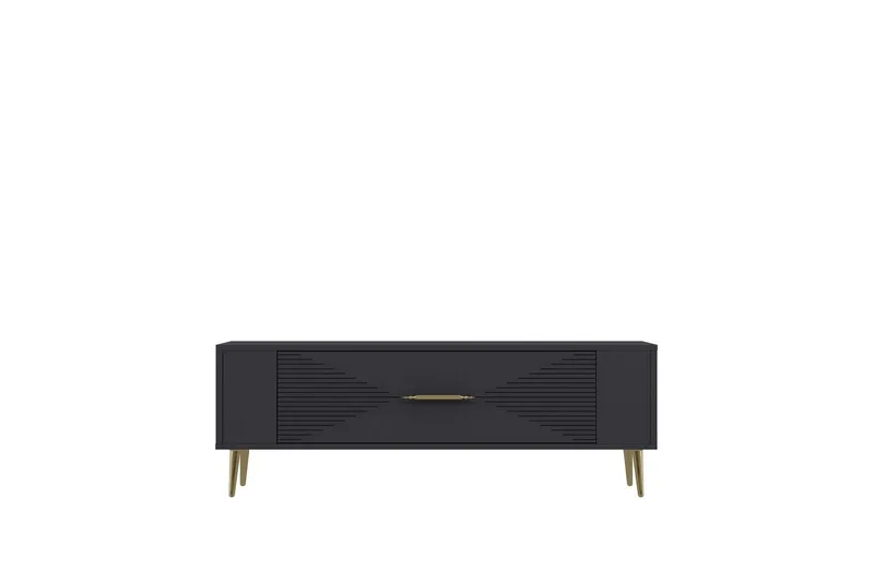 Vornis TV-benk 120 cm - Antrasitt/Gull - Møbler - Mediamøbel & tv møbel - TV-benk & mediabenk