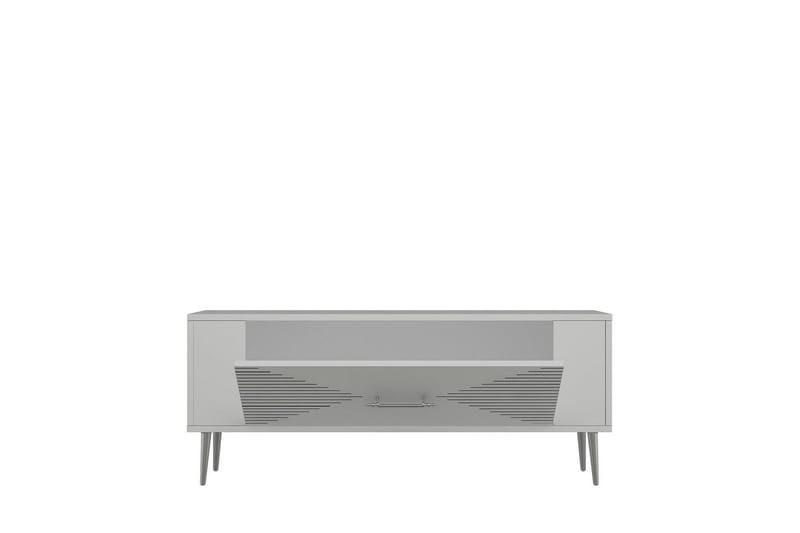 Vornis TV-benk 120 cm - Hvit/Sølv - Møbler - Mediamøbel & tv møbel - TV-benk & mediabenk