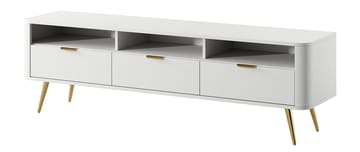 Walia Gulvstående TV-benk 162 cm med Oppbevaring i Malt Tre - Hvit - Møbler - Mediamøbel & tv møbel - TV-benk & mediabenk