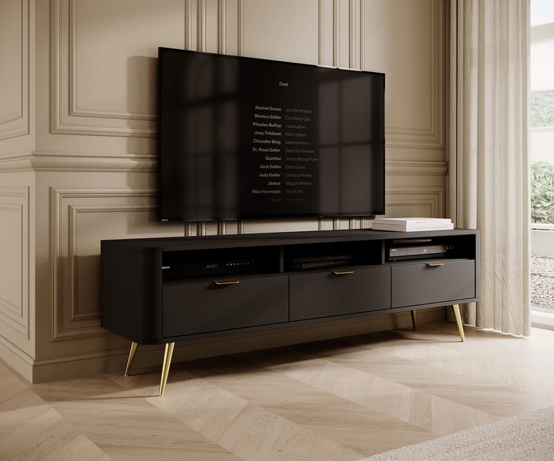 Walia TV-benk 162 cm - Svart - Møbler - Mediamøbel & tv møbel - TV-benk & mediabenk